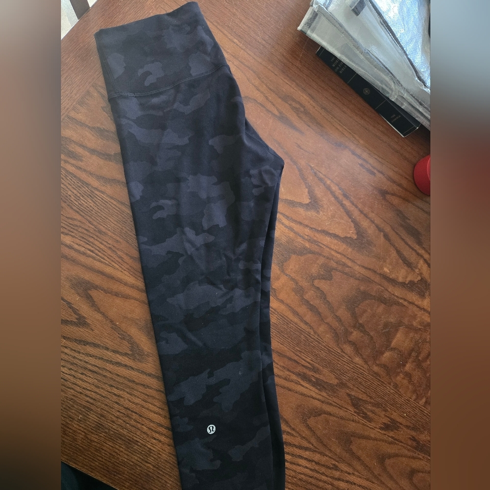Lululemon Black Camouflage Leggings